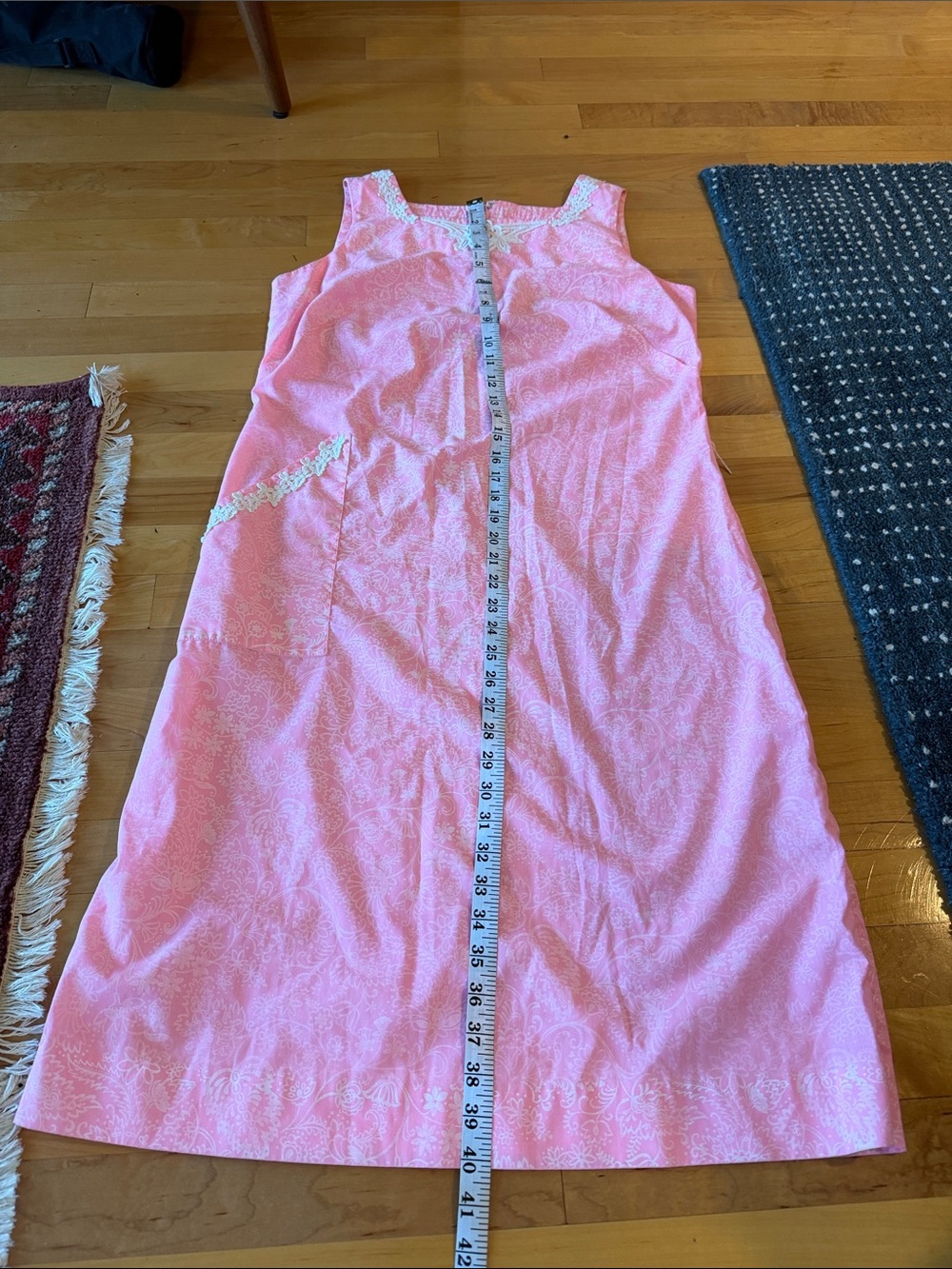 Lilly Pulitzer Pink Embroidered Sleeveless Shift Dress - Picture 7 of 9